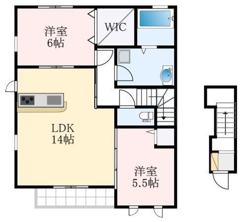 狭山駅 徒歩11分 2階の物件間取画像